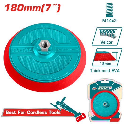 PLATO 180MM PPM14X2 VELCRO PARA AMOLADORA (PULIDO Y LIJADO)