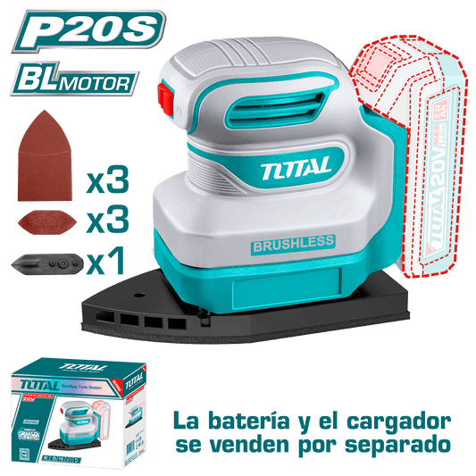 LIJADORA PALMA 20V BRUSHLESS 12000RPM + ACC INDUSTRIAL