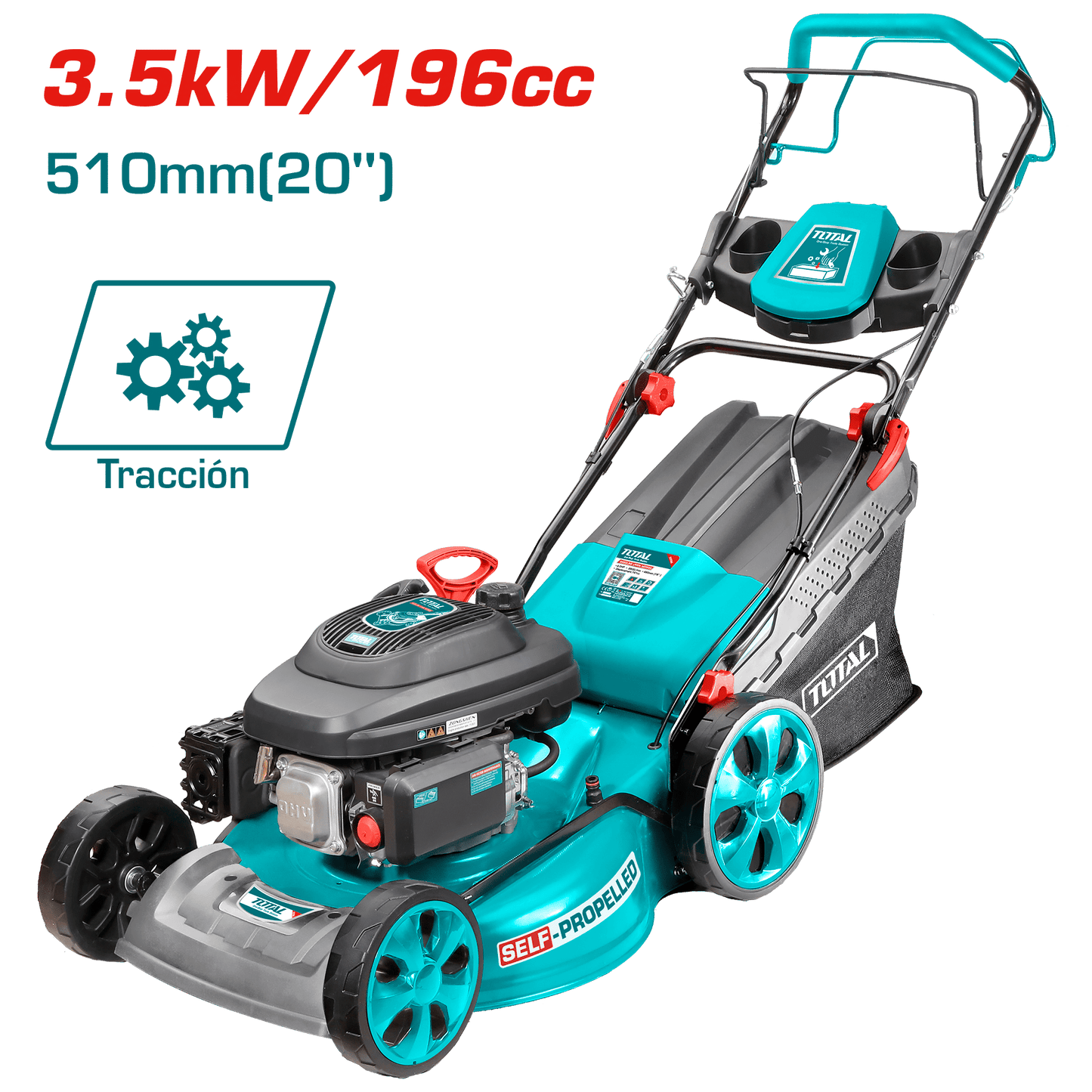 CORTA CESPED 196CC 4-TIEMPOS 4.8HP 2800RPM 510MM(20'') AUTO LIMPIEZA/A