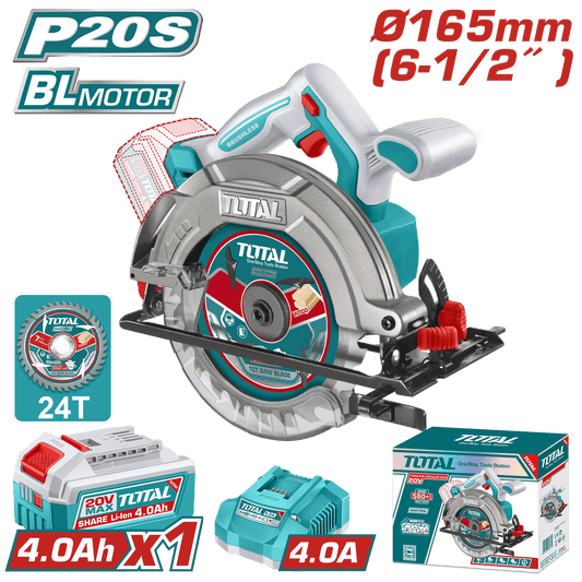 SIERRA CIRCULAR 20V 5200RPM 165MM BRUSHLESS 1X4.0AH INDUSTRIAL
