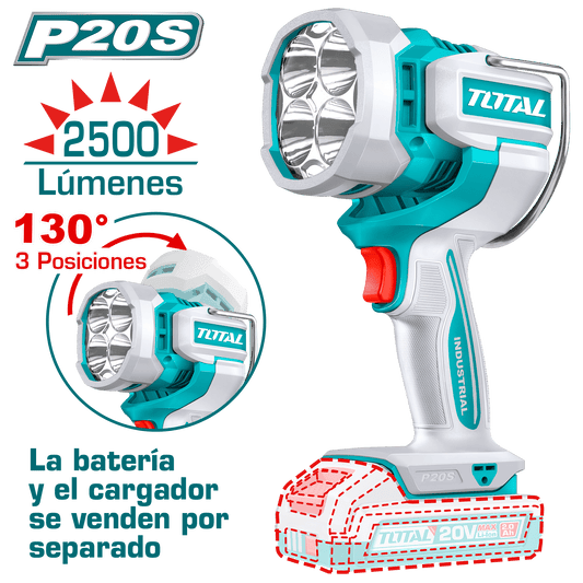 LINTERNA DE TRABAJO 20V 22.5W 25000LM LED 130G INDUSTRIAL