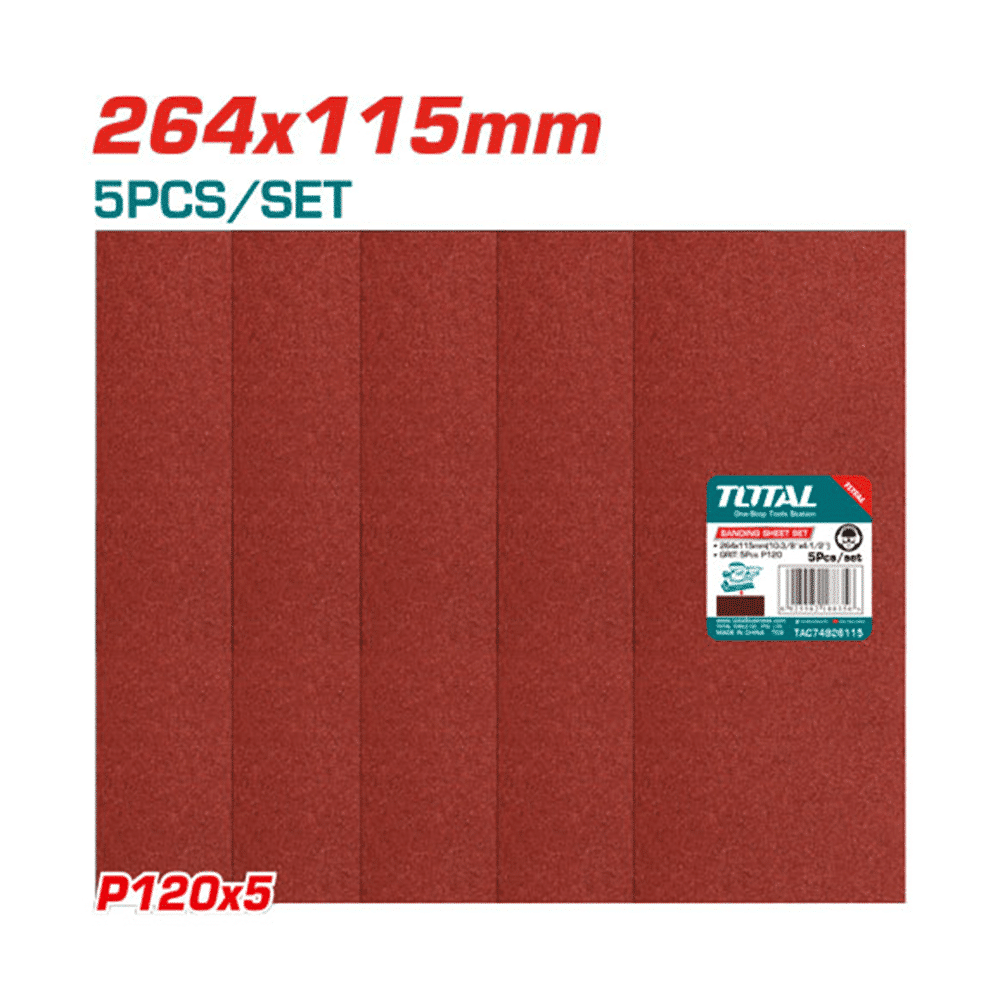 SET DE LIJAS 264X115MM P120 5PCS/SET
