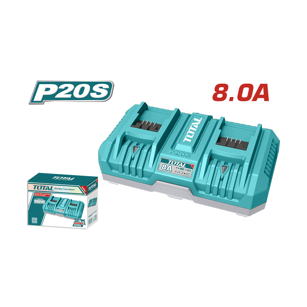 CARGADOR INTELIGENTE 8.0A 20V DUAL (4A+4A) P20S INDUSTRIAL