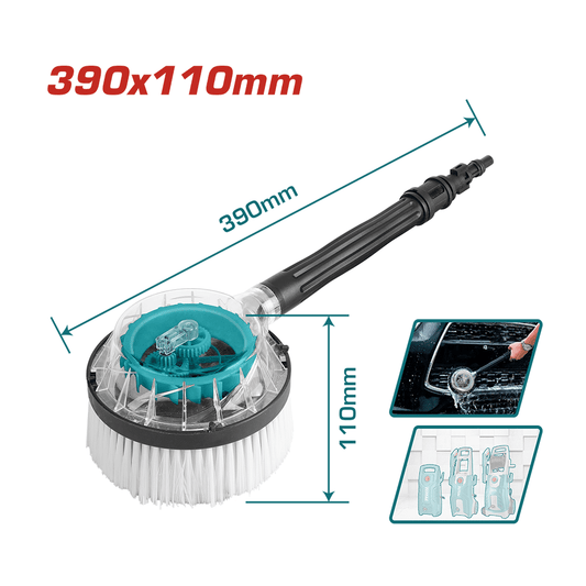ESCOBILLA ROTATIVA PARA LAVADORA A PRESIÓN PP ABS 390X110MM