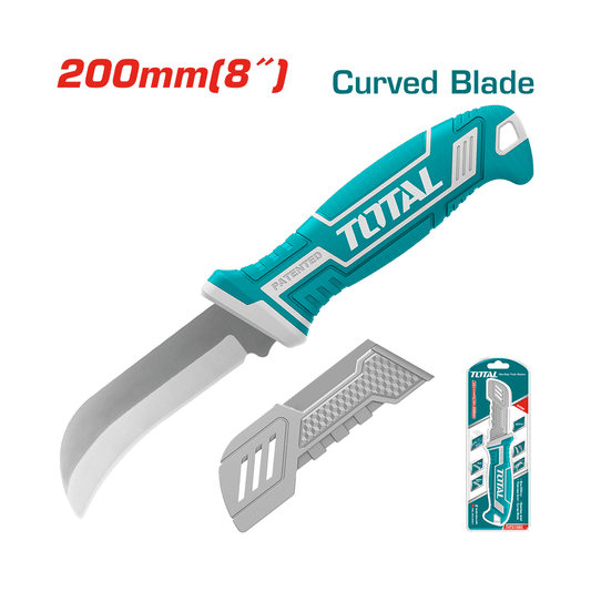 CUCHILLA PELA CABLE CURVA 200MM ACERO INOX MANGO ERGONÓMICO