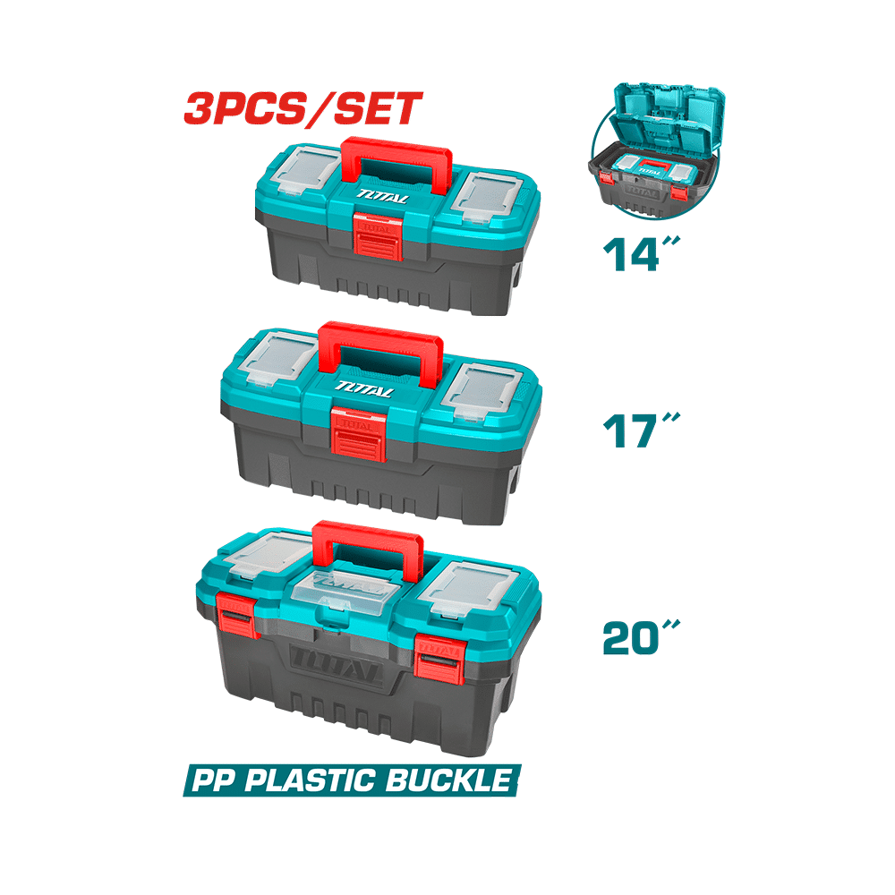 MALETINES PLÁSTICOS PARA HERRAMIENTAS 3PCS 14 / 17 / 20 PULGADAS